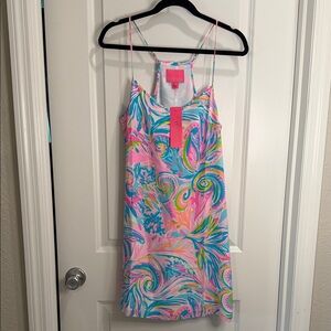 NWT Lilly Pulitzer Dusk silk dress / carnivale coral / size medium